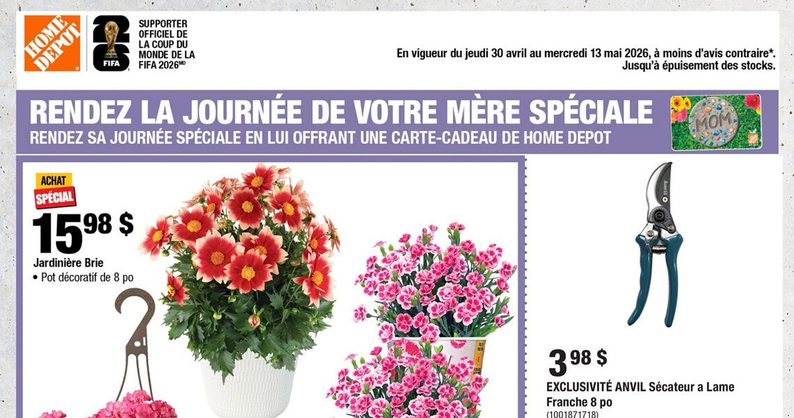 Circulaire Home Depot du 30 avril au 13 mai 2026