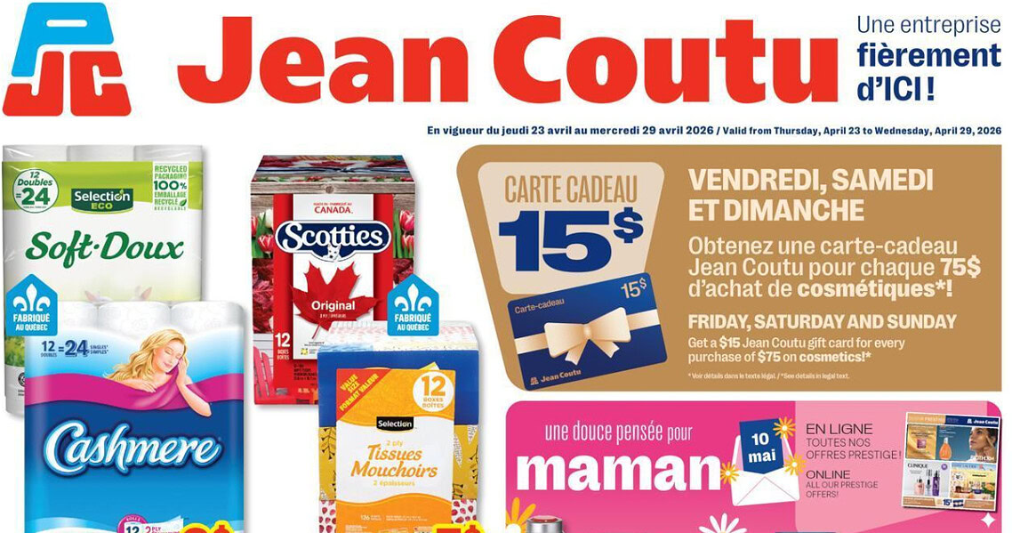 Circulaire Jean Coutu du 23 au 29 avril 2026