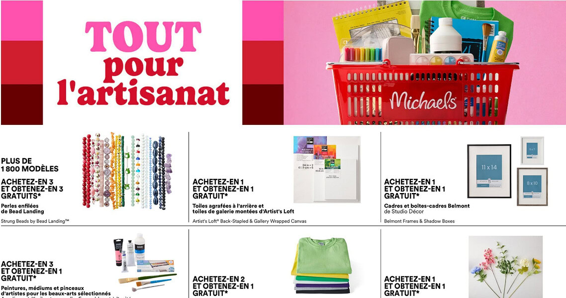 Circulaire Michaels du 17 au 23 avril 2026