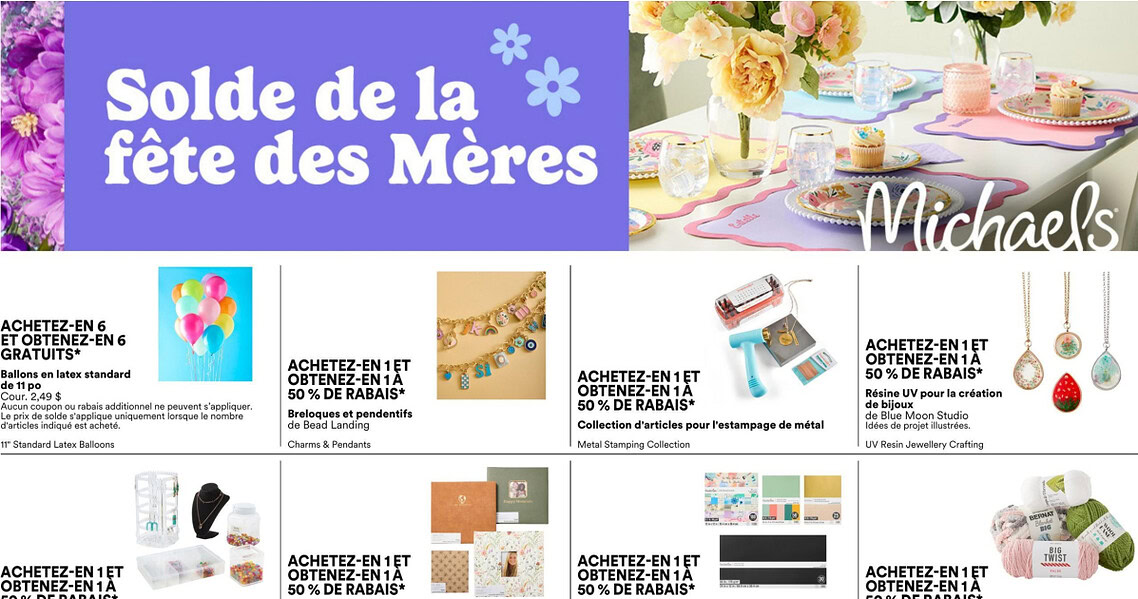 Circulaire Michaels du 24 au 30 avril 2026