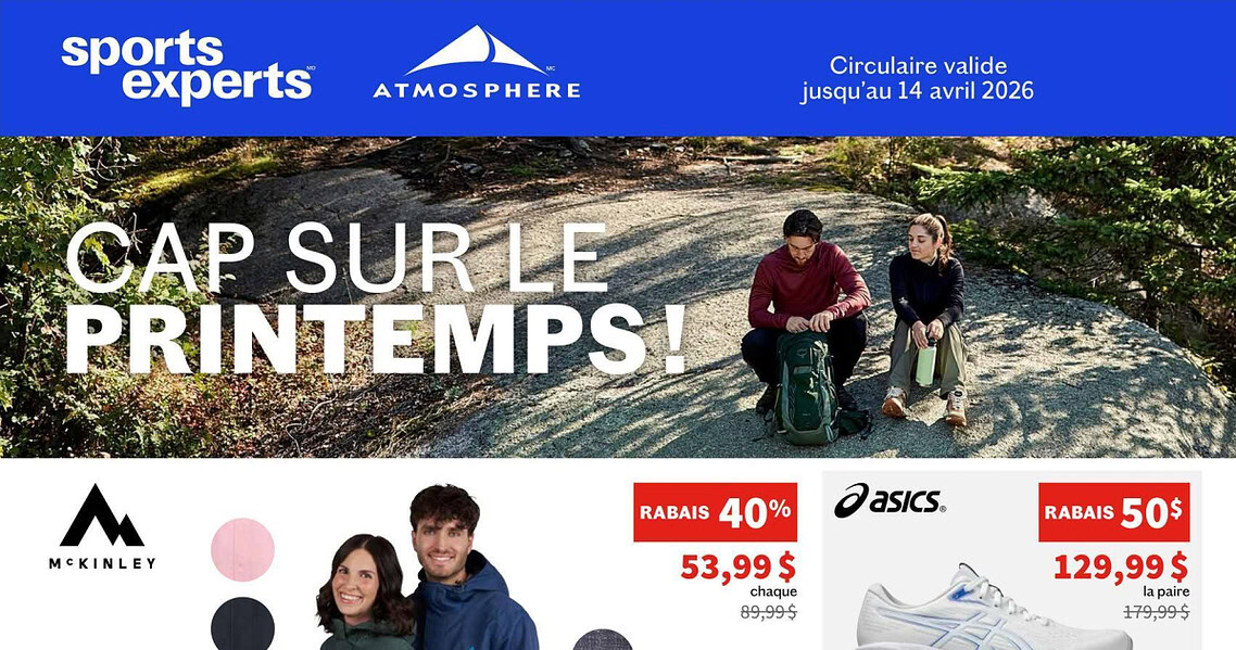 Circulaire Sports Experts du 1 au 14 avril 2026