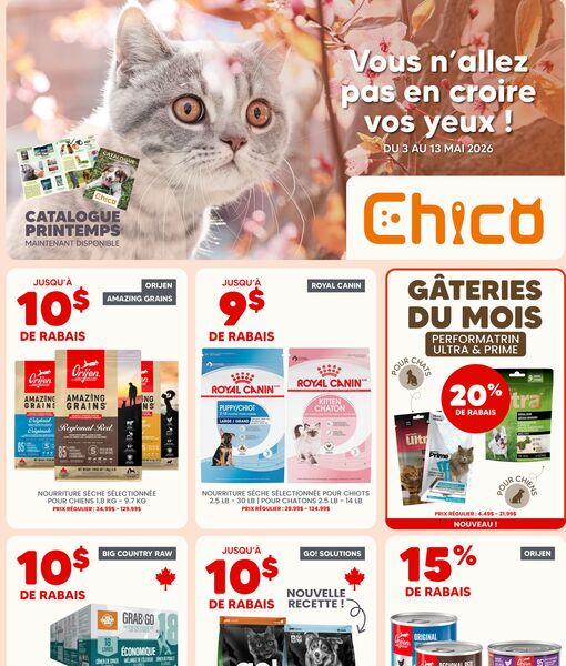 Circulaire Chico du 3 au 13 mai 2026