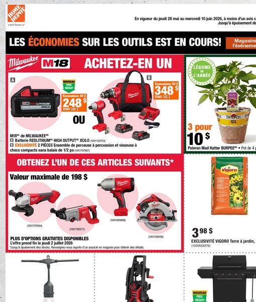 Circulaire Home Depot du 28 mai au 10 juin 2026