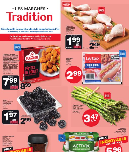 Circulaire Les Marchés Tradition du 28 mai au 3 juin 2026