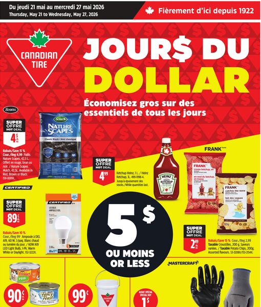 Circulaire Canadian Tire du 21 au 27 mai 2026