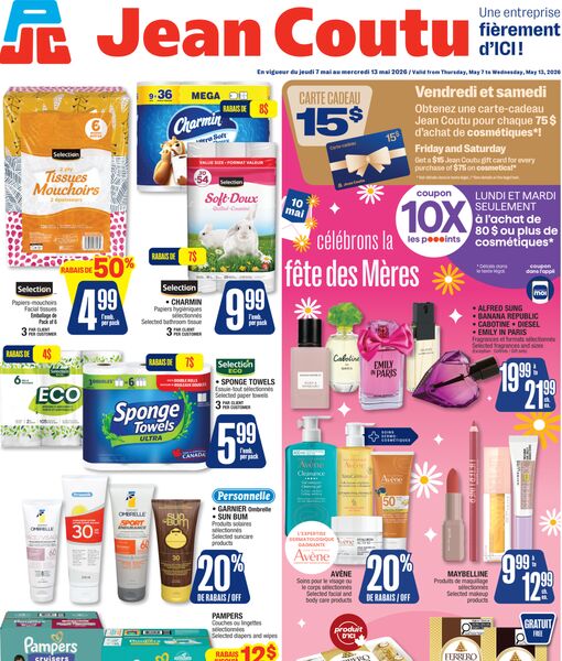Circulaire Jean Coutu du 7 au 13 mai 2026