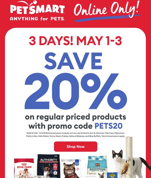 Circulaire PetSmart du 1 au 3 mai 2026