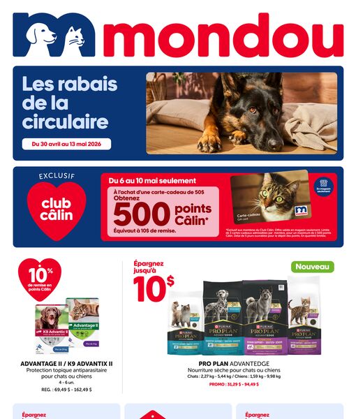 Circulaire Mondou du 30 avril au 13 mai 2026