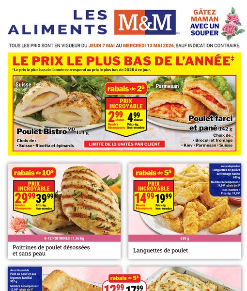 Circulaire Les aliments M&M du 7 au 13 mai 2026