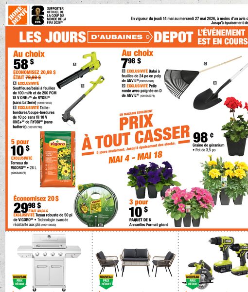 Circulaire Home Depot du 14 au 27 mai 2026