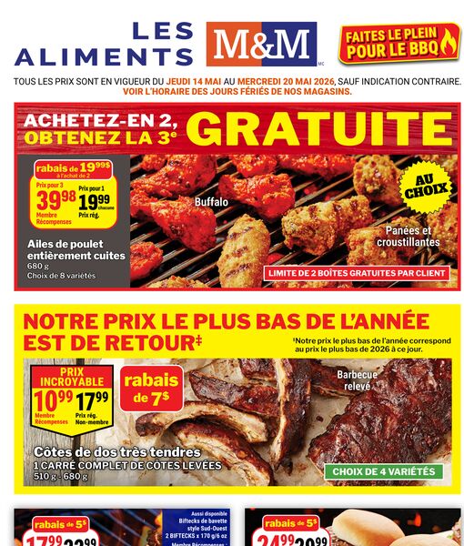 Circulaire Les aliments M&M du 14 au 20 mai 2026