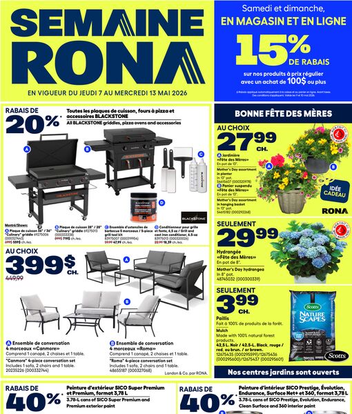 Circulaire RONA du 7 au 13 mai 2026