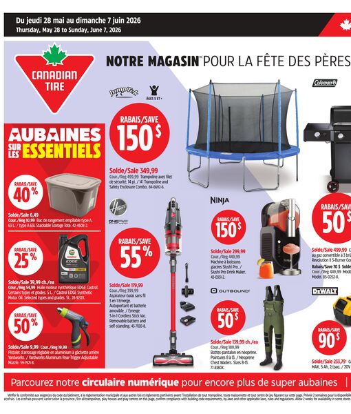 Circulaire Canadian Tire du 28 mai au 7 juin 2026