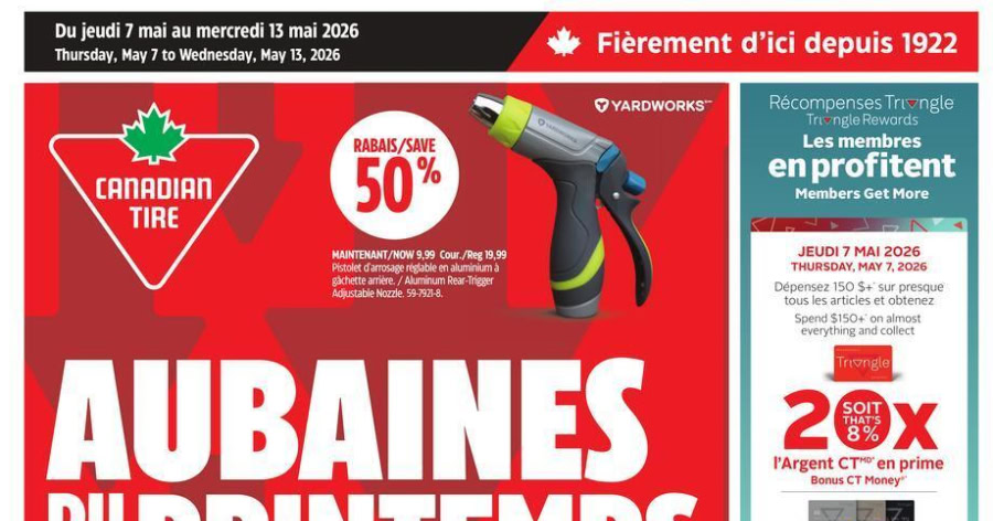 Circulaire Canadian Tire du 7 au 13 mai 2026