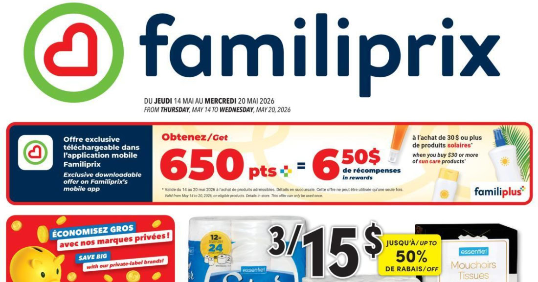 Circulaire Familiprix du 13 au 20 mai 2026