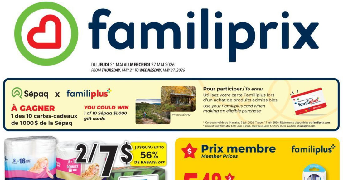 Circulaire Familiprix du 21 au 27 mai 2026