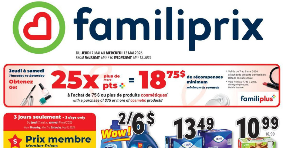 Circulaire Familiprix du 6 au 13 mai 2026