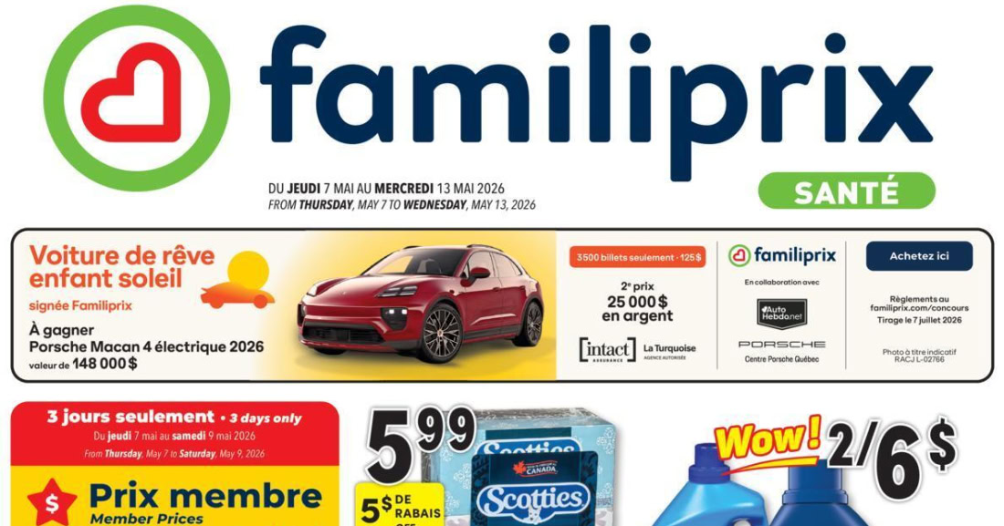 Circulaire Familiprix du 6 au 13 mai 2026