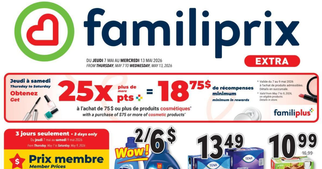 Circulaire Familiprix du 6 au 13 mai 2026