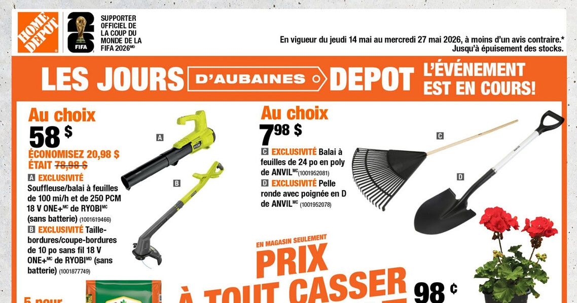 Circulaire Home Depot du 14 au 27 mai 2026