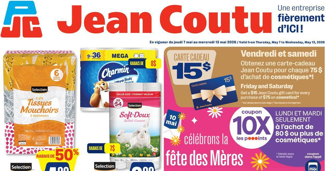 Circulaire Jean Coutu du 7 au 13 mai 2026