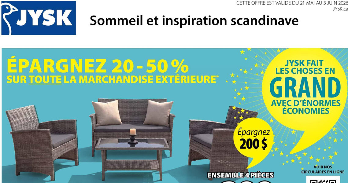 Circulaire JYSK du 21 mai au 3 juin 2026