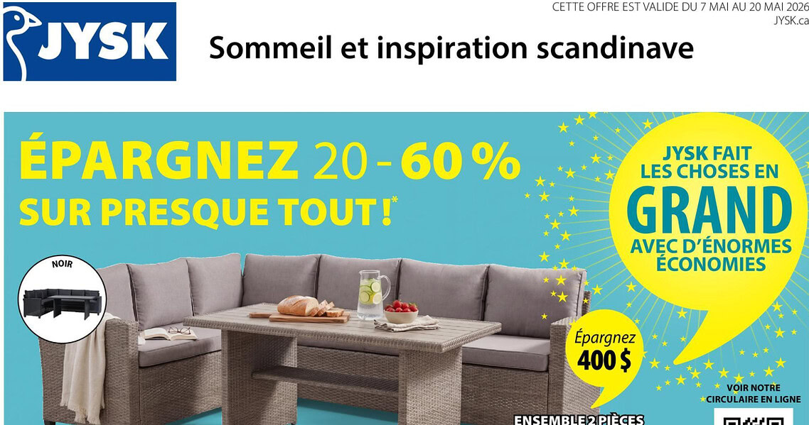 Circulaire JYSK du 7 au 20 mai 2026