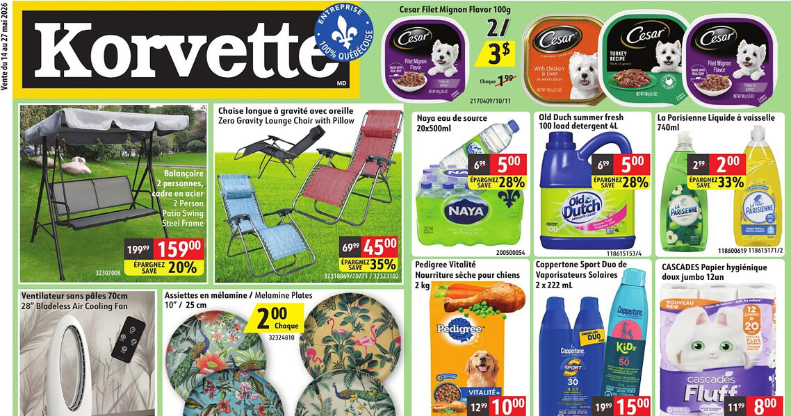 Circulaire Korvette du 14 au 27 mai 2026