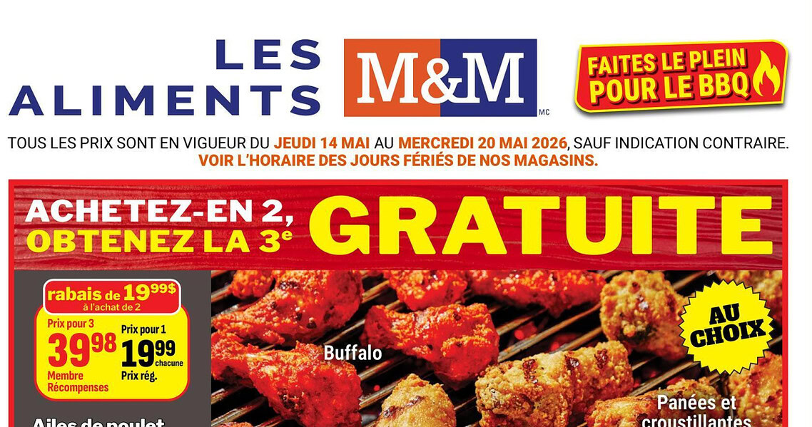 Circulaire Les aliments M&M du 14 au 20 mai 2026