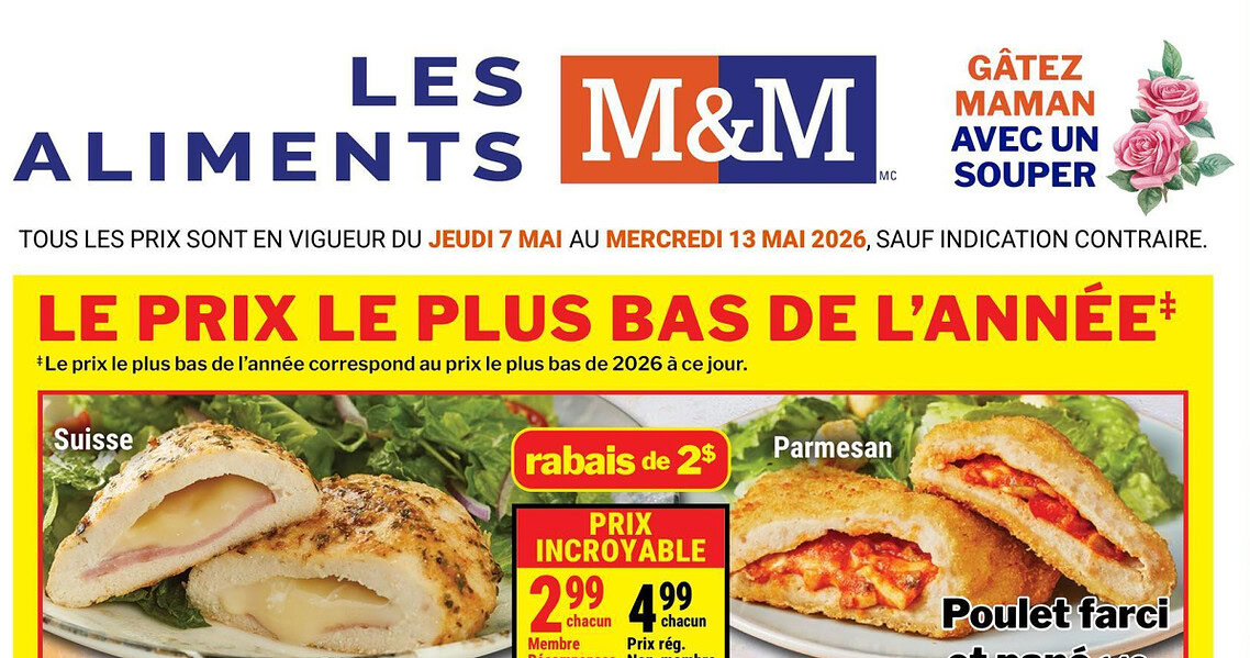 Circulaire Les aliments M&M du 7 au 13 mai 2026