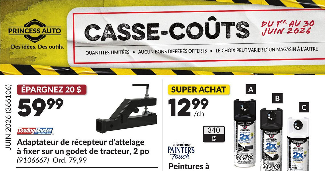 Circulaire Princess Auto du 1 au 30 juin 2026