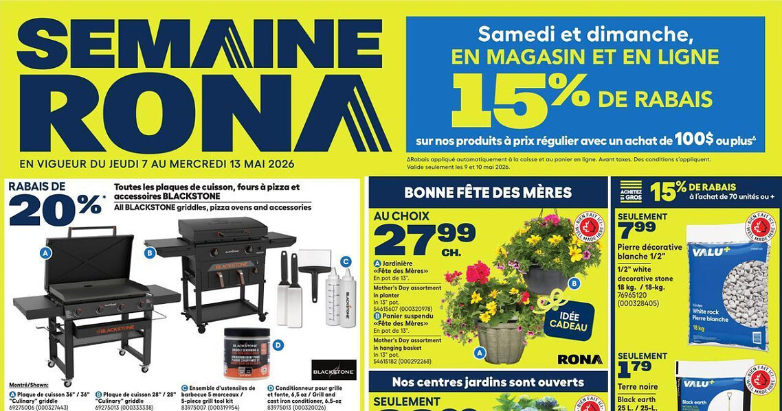 Circulaire RONA du 7 au 13 mai 2026