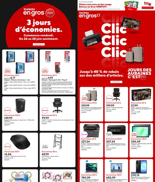 Circulaire Bureau en Gros du 26 juin au 2 juillet 2026