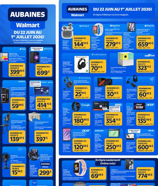 Circulaire Walmart du 22 juin au 1 juillet 2026