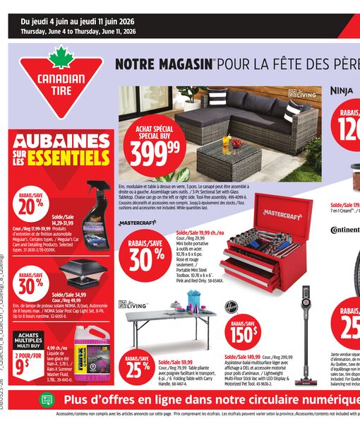 Circulaire Canadian Tire du 4 au 11 juin 2026