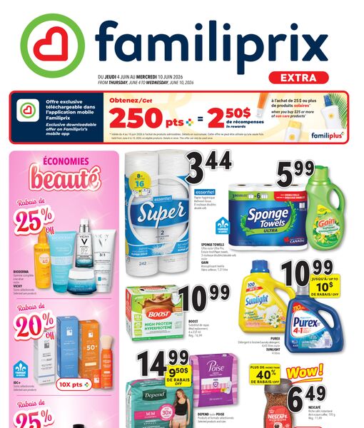 Circulaire Familiprix du 4 au 10 juin 2026