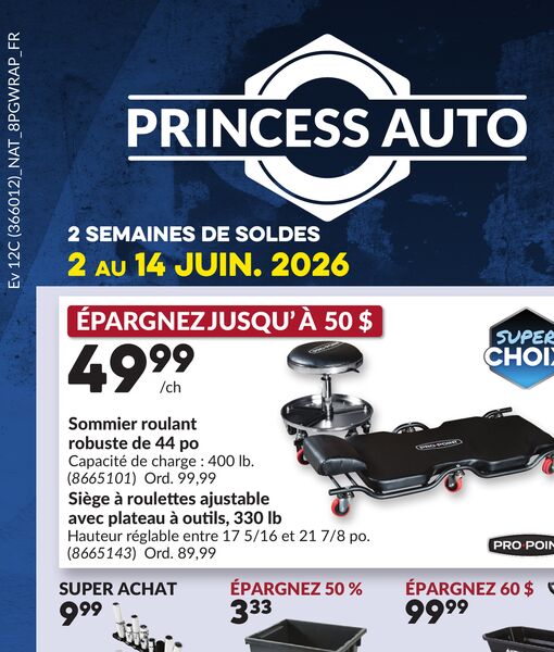 Circulaire Princess Auto du 2 au 14 juin 2026