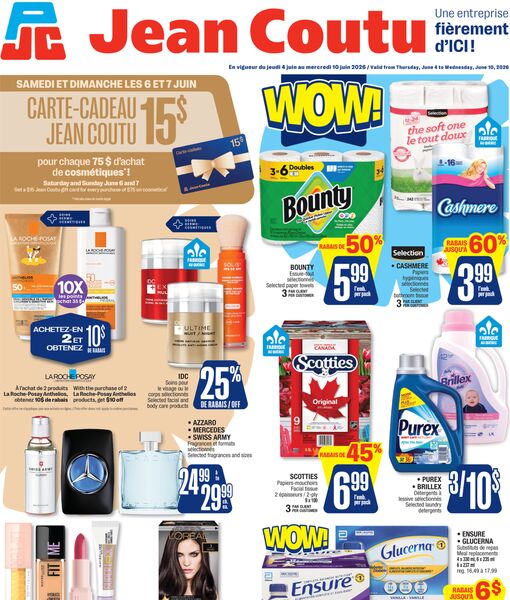 Circulaire Jean Coutu du 4 au 10 juin 2026