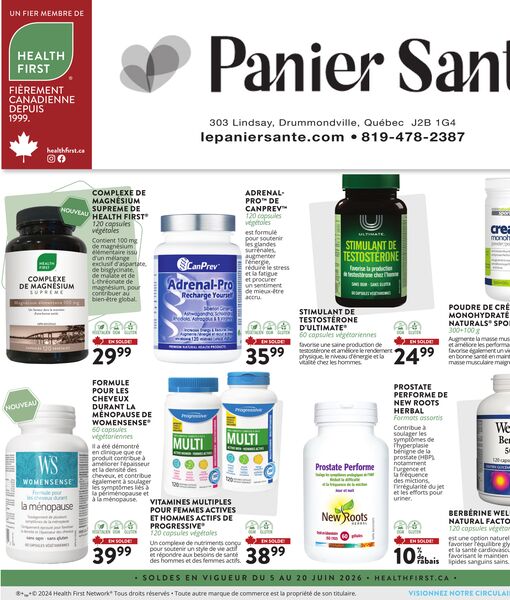 Circulaire Panier Santé du 5 au 20 juin 2026