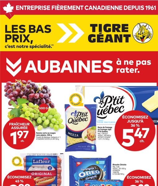 Circulaire Tigre Géant du 3 au 9 juin 2026