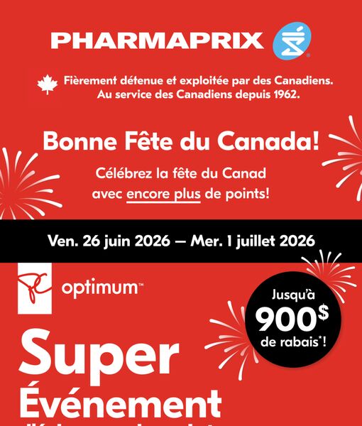 Circulaire Pharmaprix du 26 juin au 1 juillet 2026