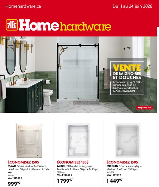 Circulaire Home Hardware du 11 au 24 juin 2026