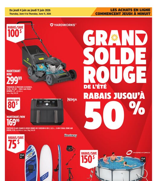 Circulaire Canadian Tire du 4 au 11 juin 2026