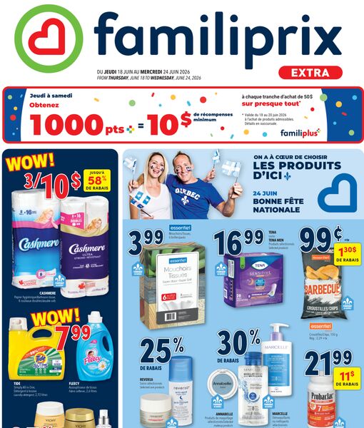 Circulaire Familiprix du 18 au 24 juin 2026