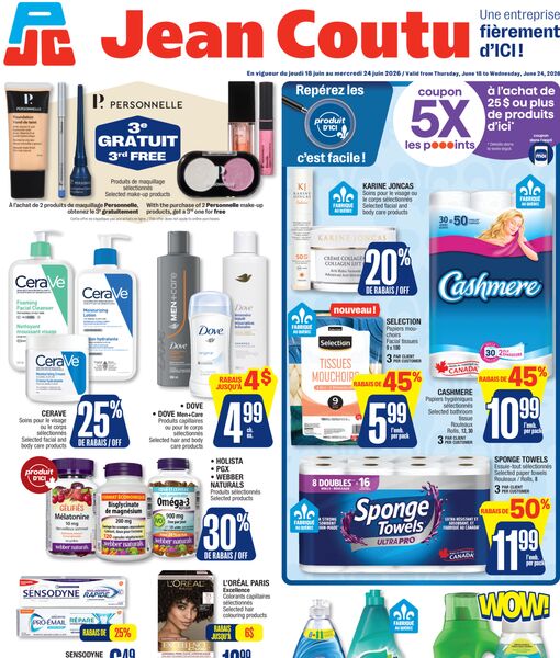 Circulaire Jean Coutu du 18 au 24 juin 2026