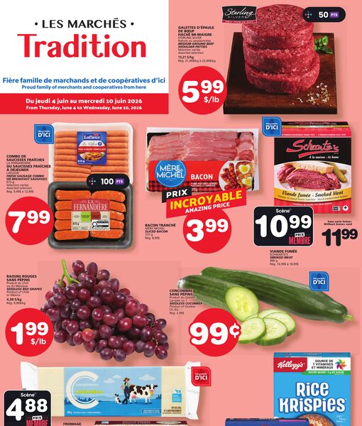 Circulaire Les Marchés Tradition du 4 au 10 juin 2026