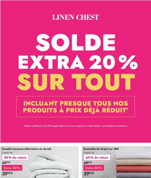 Circulaire Linen Chest du 24 juin au 19 juillet 2026