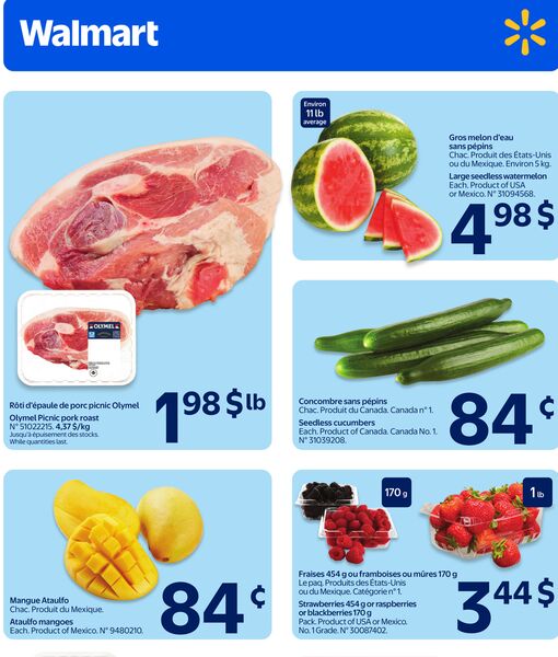Circulaire Walmart du 4 au 10 juin 2026