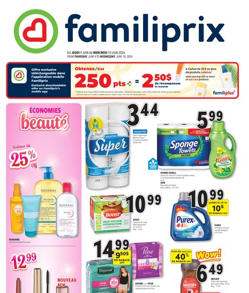 Circulaire Familiprix du 4 au 10 juin 2026