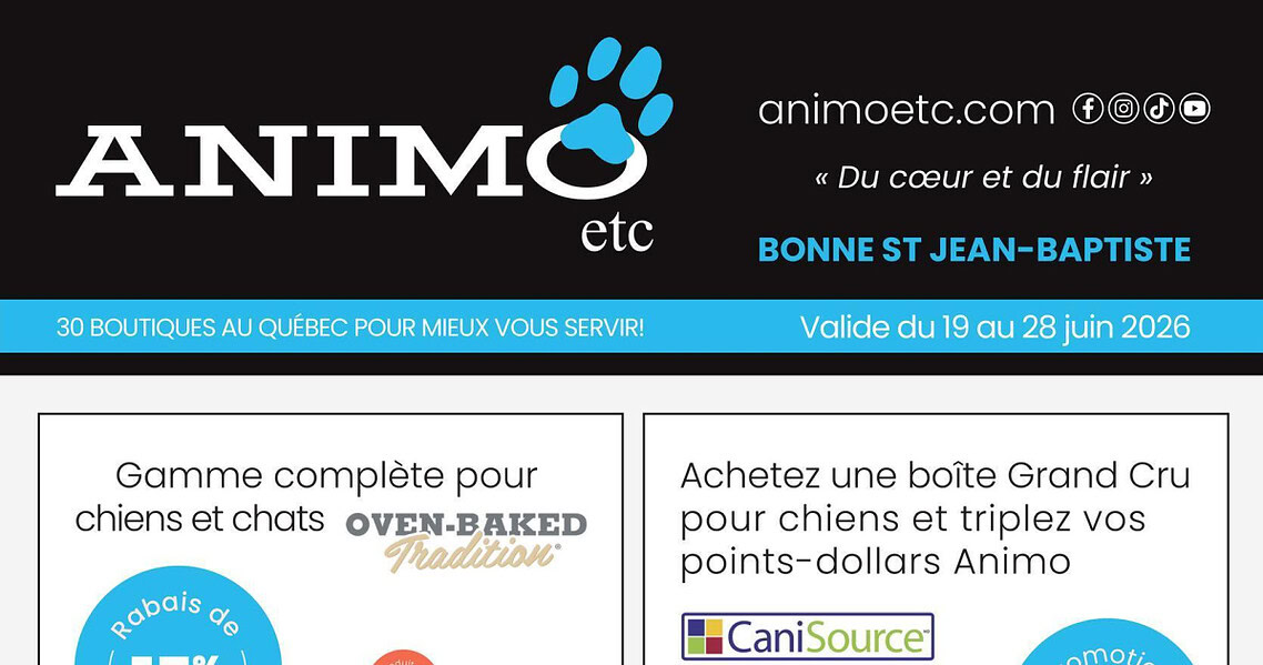 Circulaire Animo Etc. du 19 au 28 juin 2026